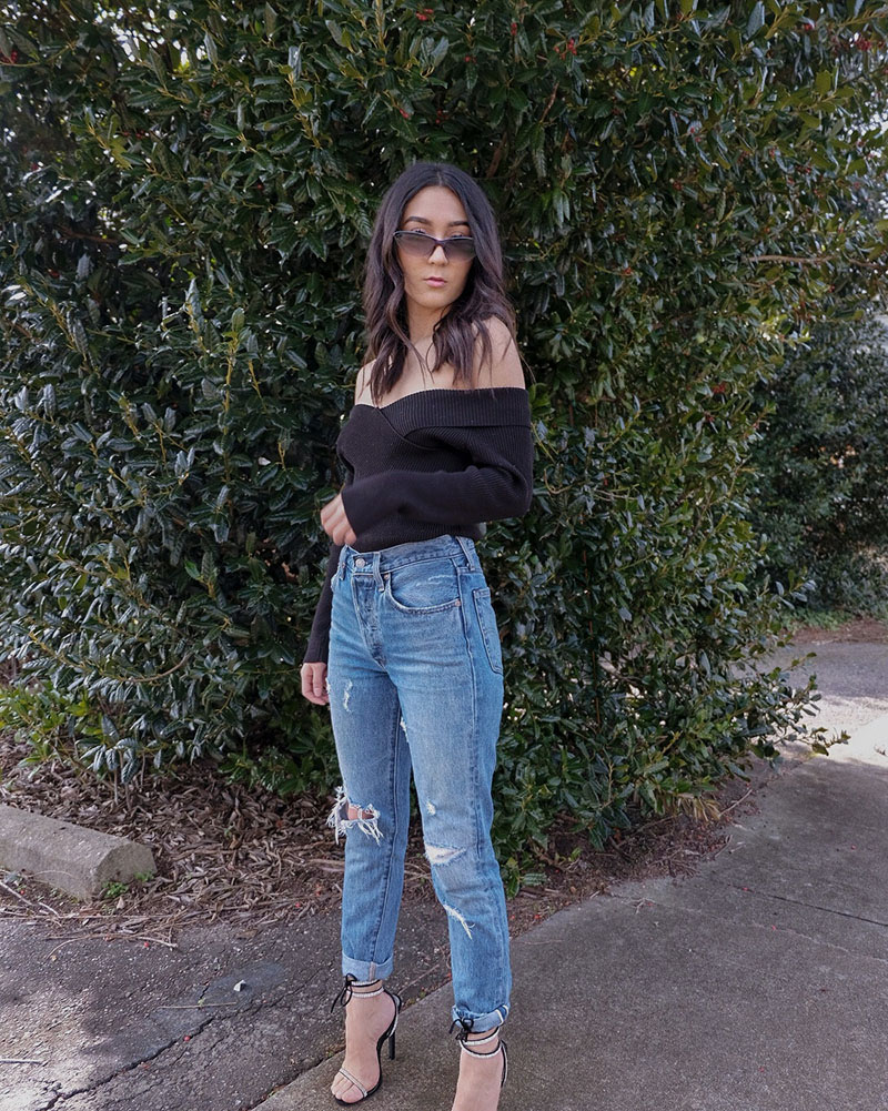 Off the Shoulder & Cat Eyes | Simply Nancy