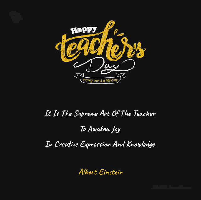 Albert Einstein Quote - Happy Teachers Day