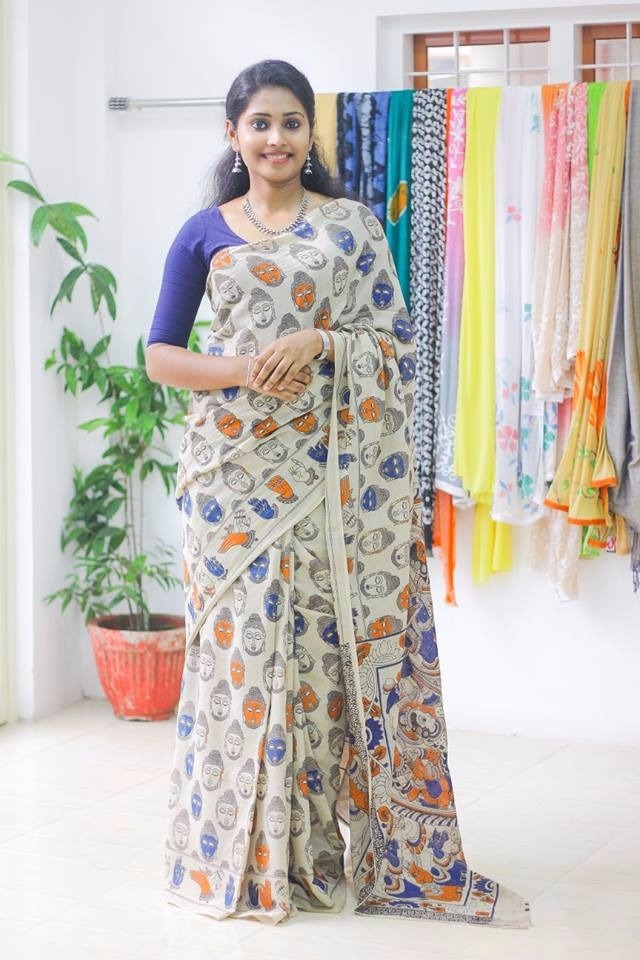 prashanthi kalamkari cotton sarees