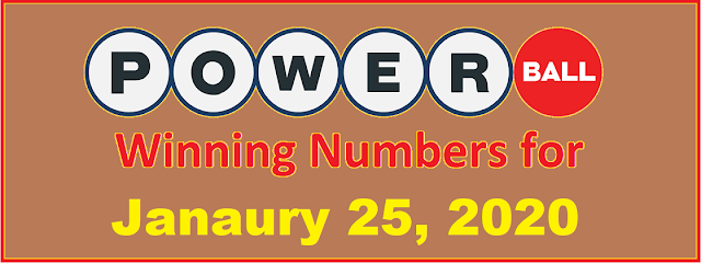 PowerBall Winning Numbers for Saturday, January 25, 2020