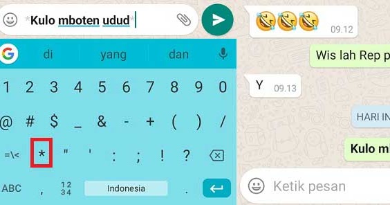 2 Cara Menebalkan Huruf Pada Tulisan Di Whatsapp Sangat Simpel - WAFBIG