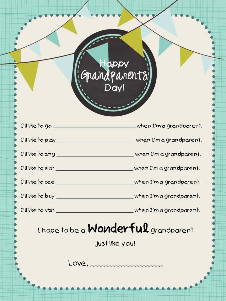 Grandparents Day Printable - Simply Sprout