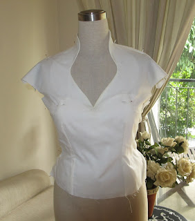 Jean's Journal: Sewing 3: Wedding Gown for MG (5) - Lace Top Toile