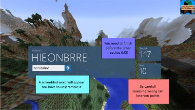 Word Unscramble cho Minecraft