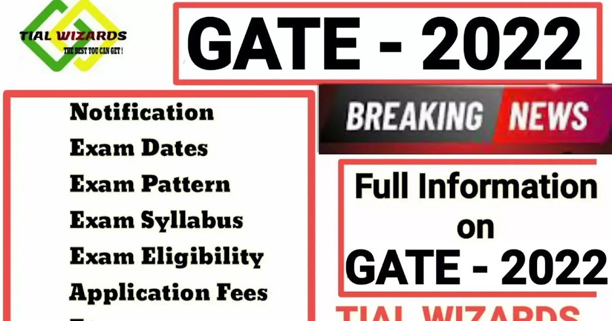 GATE 2022 Application, Eligibility, Dates, Pattern, Syllabus, Fees
