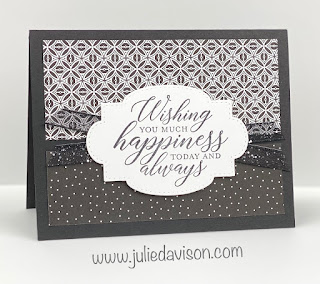 Stampin' Up! So Sentimental Card ~ Pattern Party Host Paper ~ 1 Card Layout, 4 Cards ~ www.juliedavison.com #stampinup