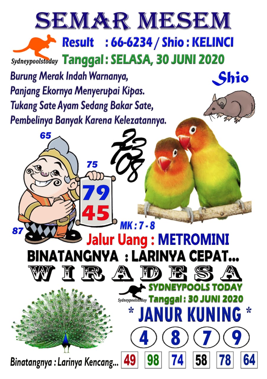 Prediksi Syair Sydney 30 Juni 2020 Syair Togel Sdy Pangkalantoto