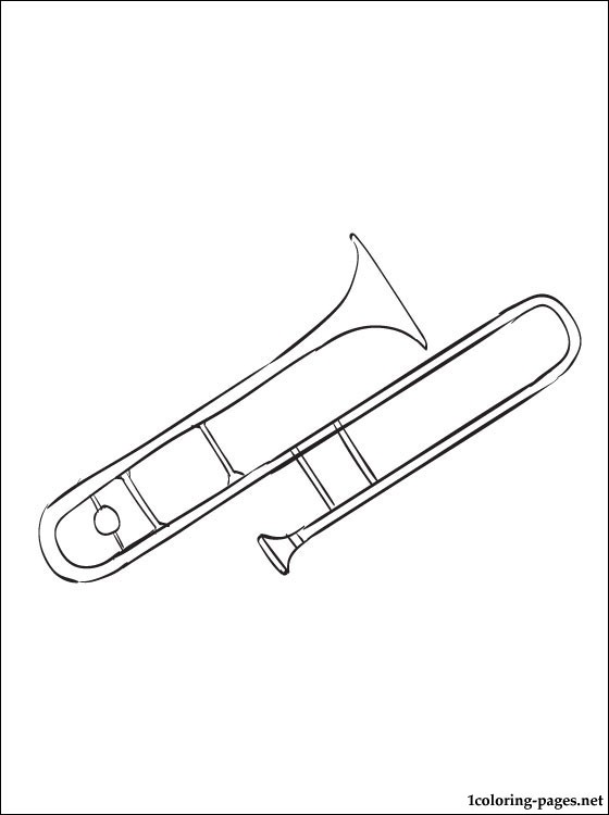 Trombone Coloring Page Coloring Pages