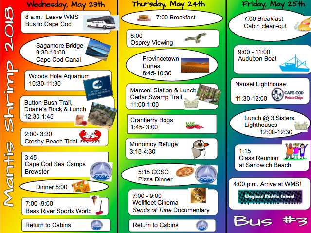 Rachel Carson House Schedules