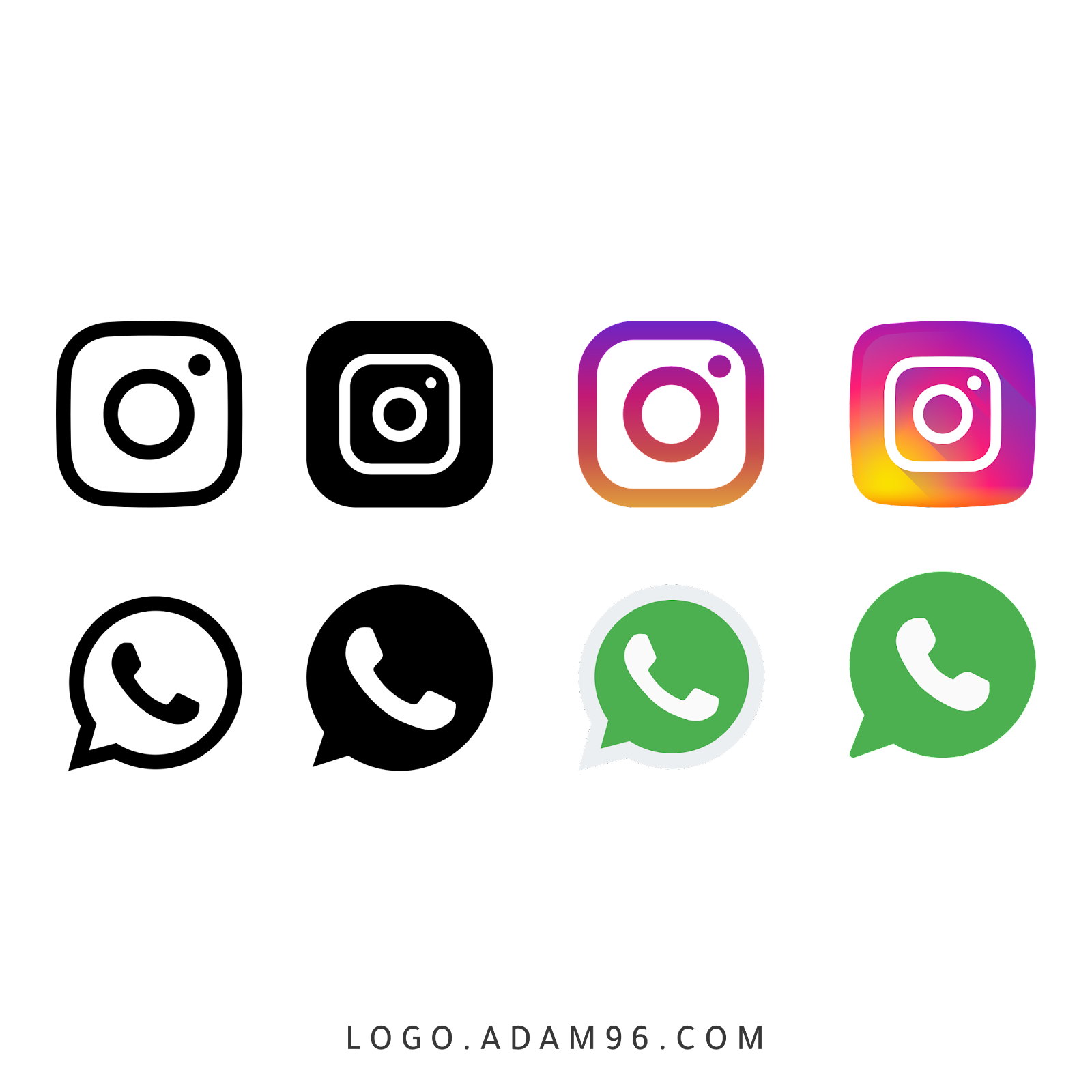 تحميل ايقونات واتساب وانستقرام للتصميم بصيغة شفافة Whatsapp And Instagram Icons تحميل ايقونات واتساب وانستقرام للتصميم بصيغة شفافة Whatsapp And Instagram Icons