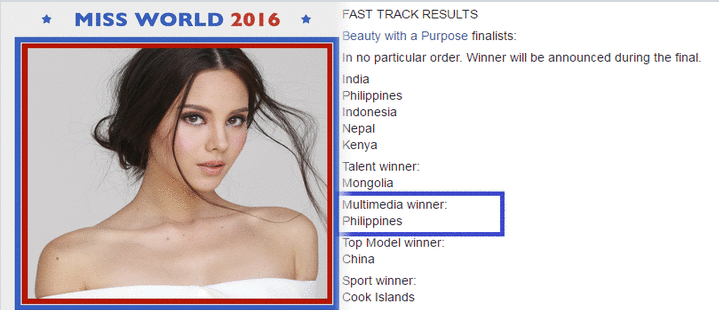 Image result for catriona gray miss world philippines 2016 major awards pic