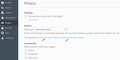 Membersihkan data history pada Mozilla Firefox