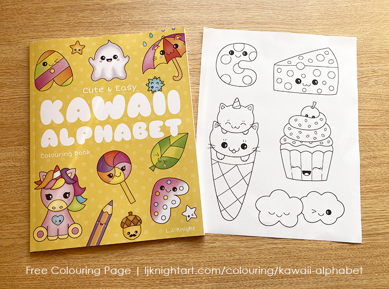 Kawaii Veggies colouring page - Kate Hadfield Designs