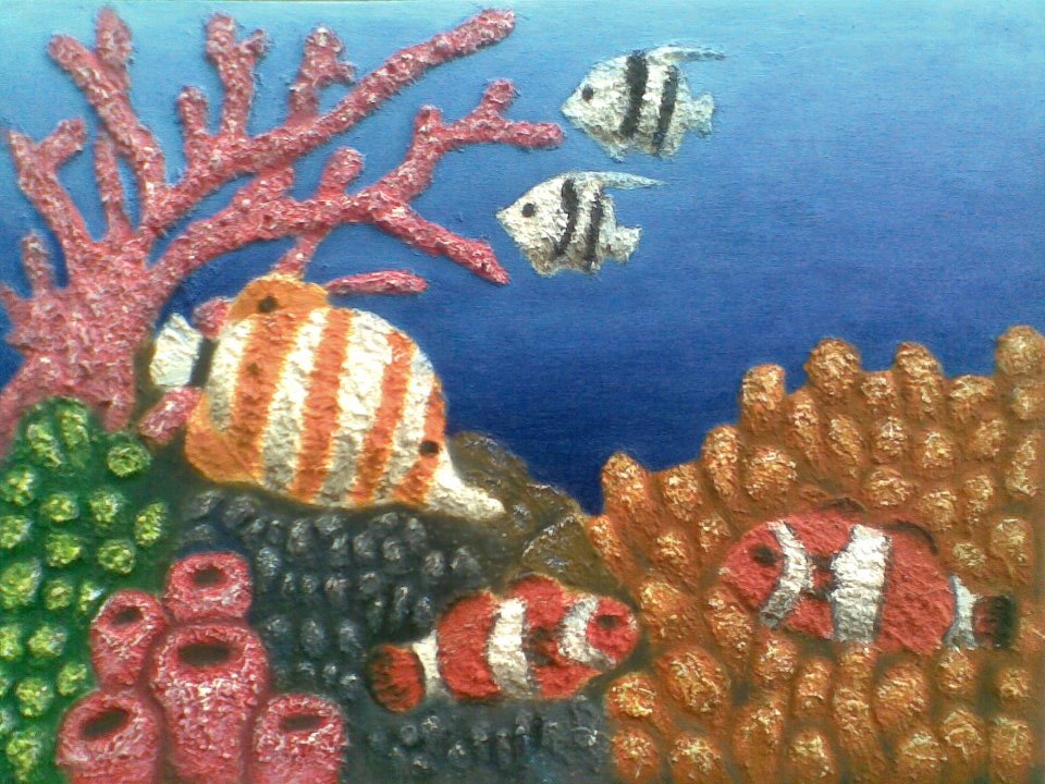 Lukisan Ikan Dalam Akuarium Karya Seniman Oku Timur Oku Timur News