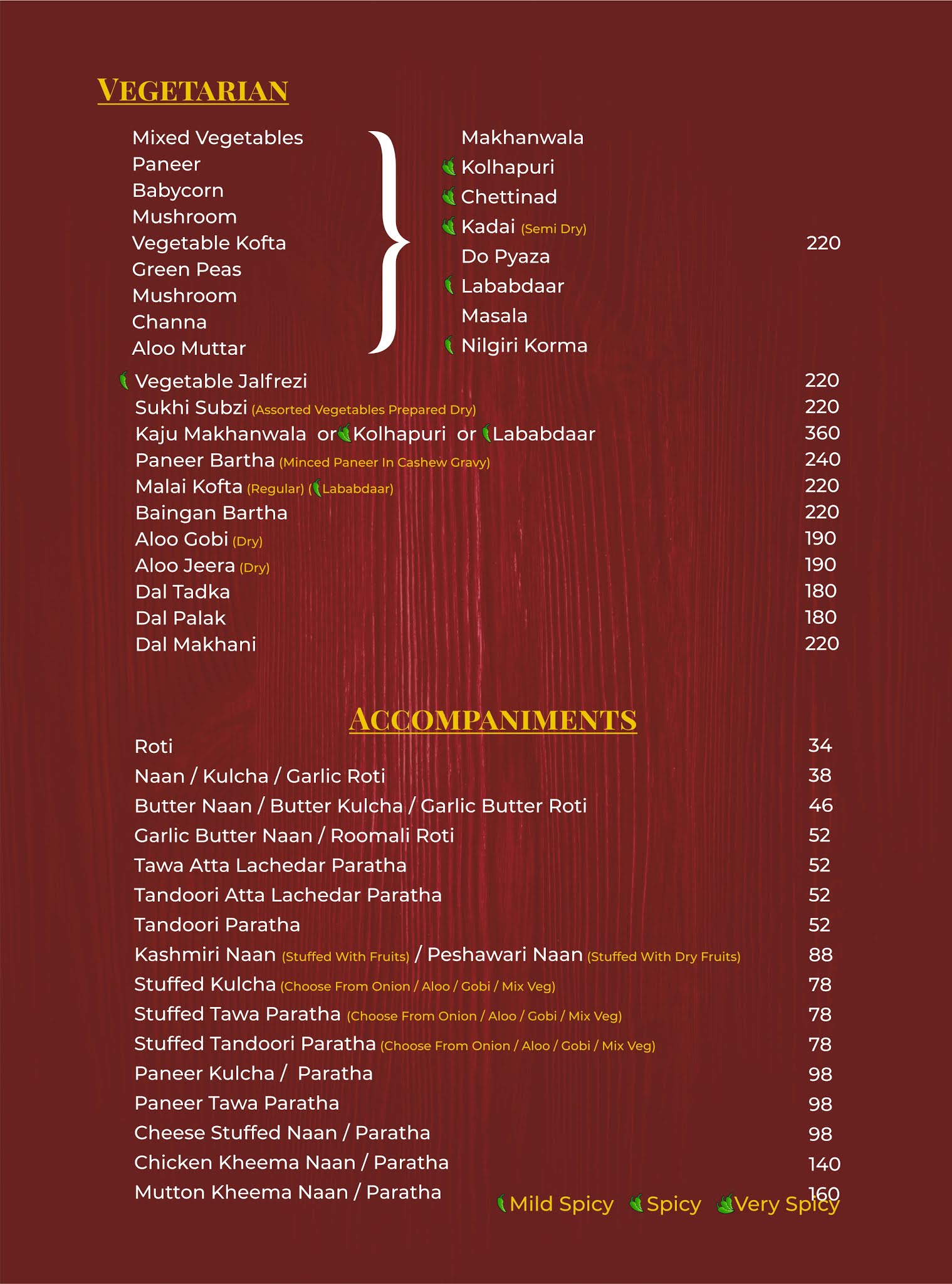 MezzAluna Smart Menu