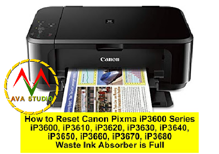 How to Reset Canon Pixma iP3600 Series error Ink absorber full [5B01, 5B00]
