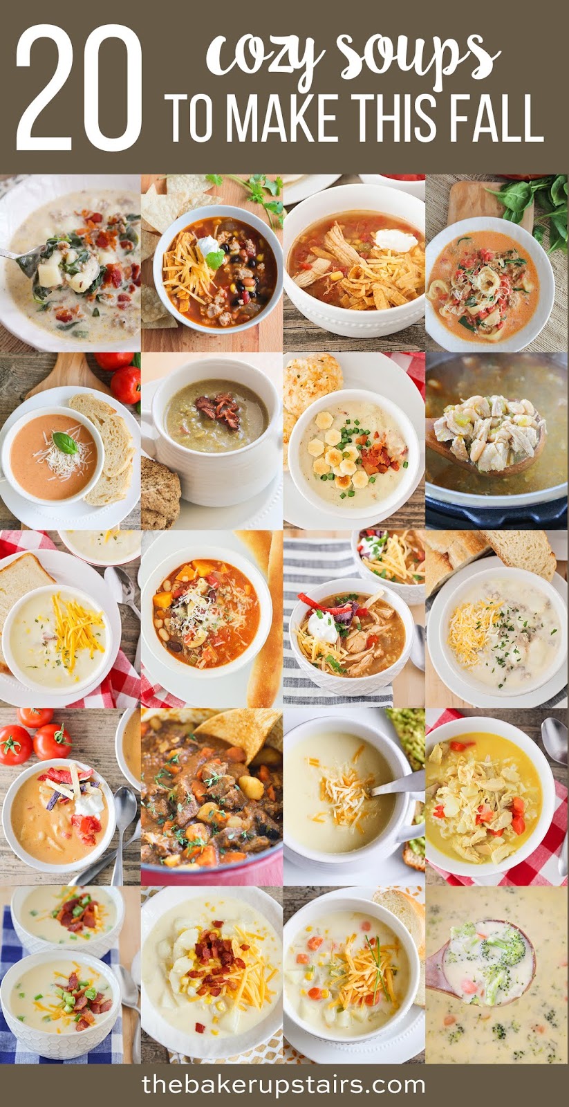 20 cozy soups to make this fall - a delicious collection of hearty and cozy soup recipes to warm up the season!