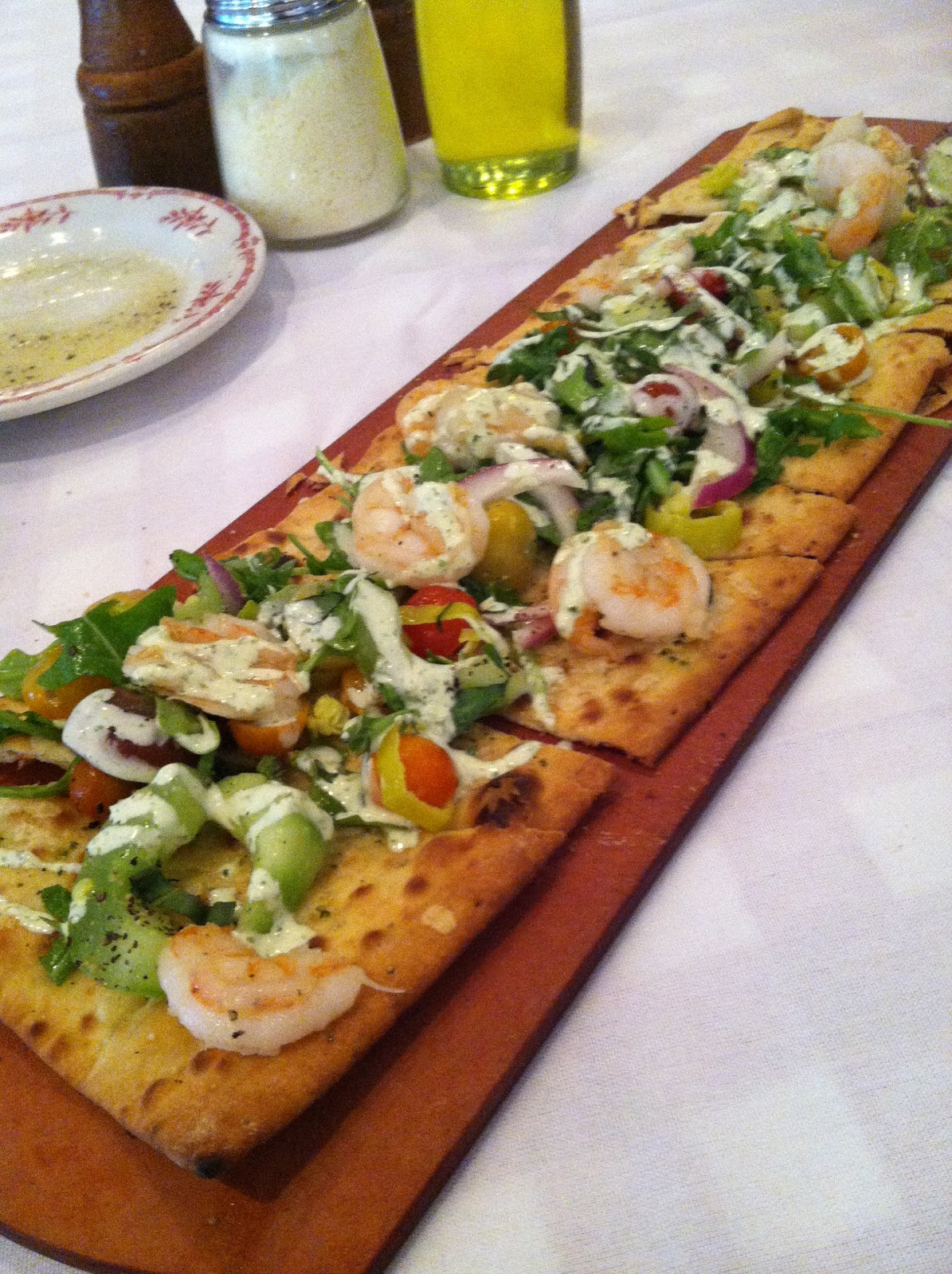 Sugarbush Hill Grilled Shrimp and Summer Salad Flatbread