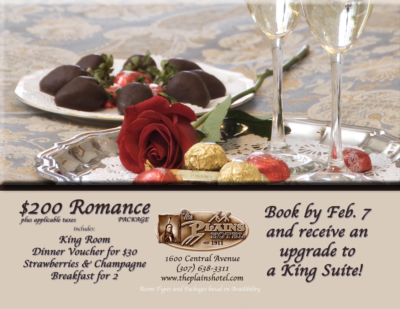 The Historic Plains Hotel Romance Package for Valentine's Day!