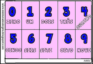 Crachá ilustrado com alfabeto e numerais