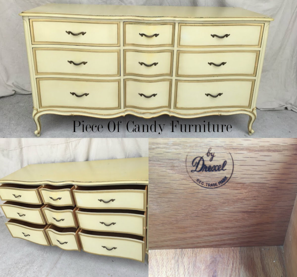 Piece Of Candy Furniture Aged Light Gray French Dresser