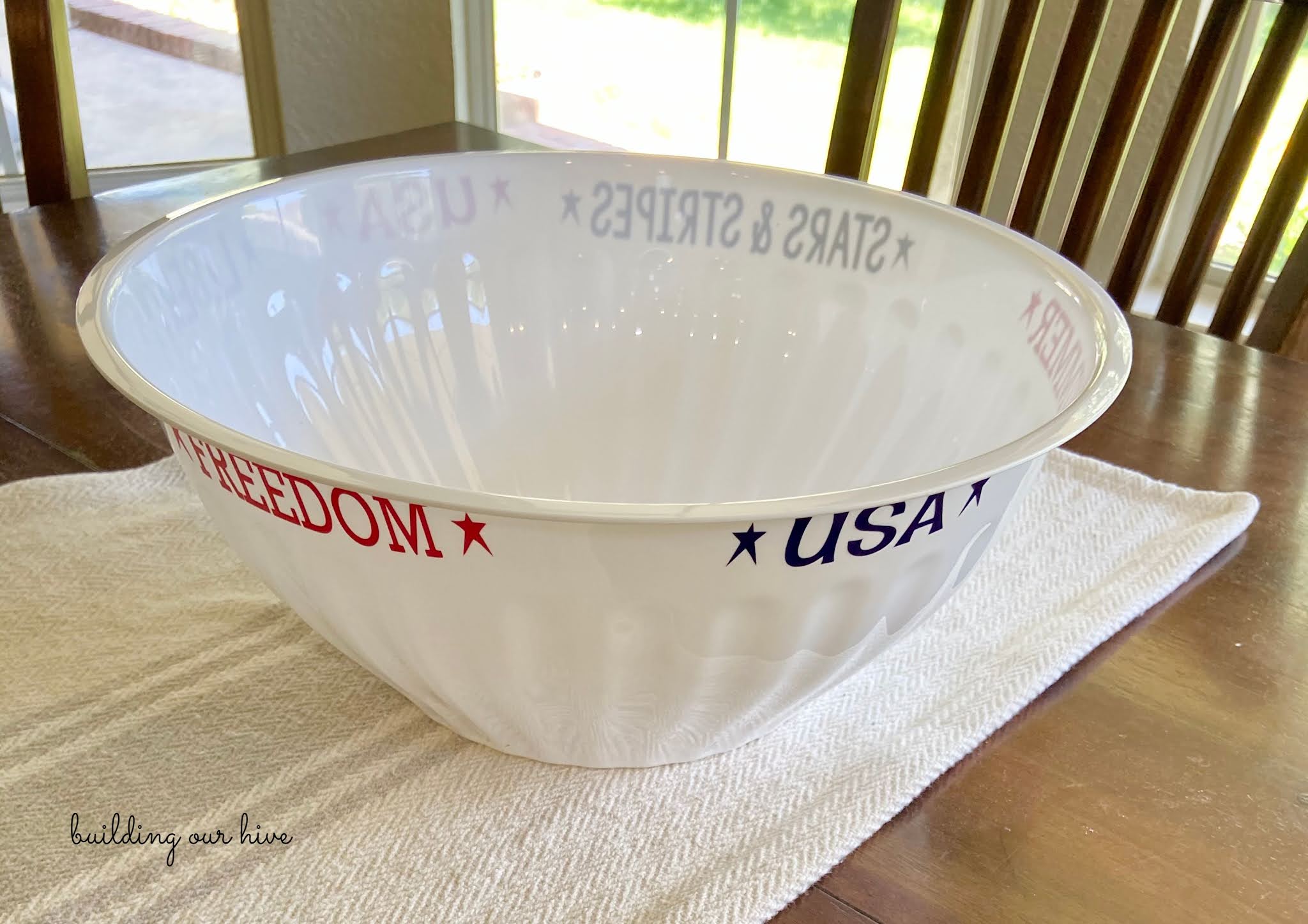 Dollar Store Patriotic Serving Bowl