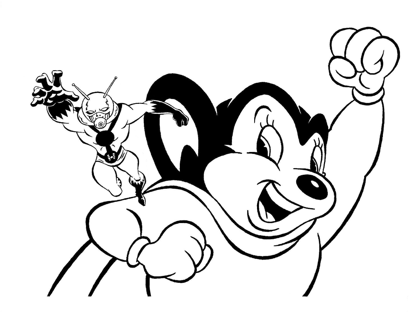 mighty mouse coloring pages - photo #9