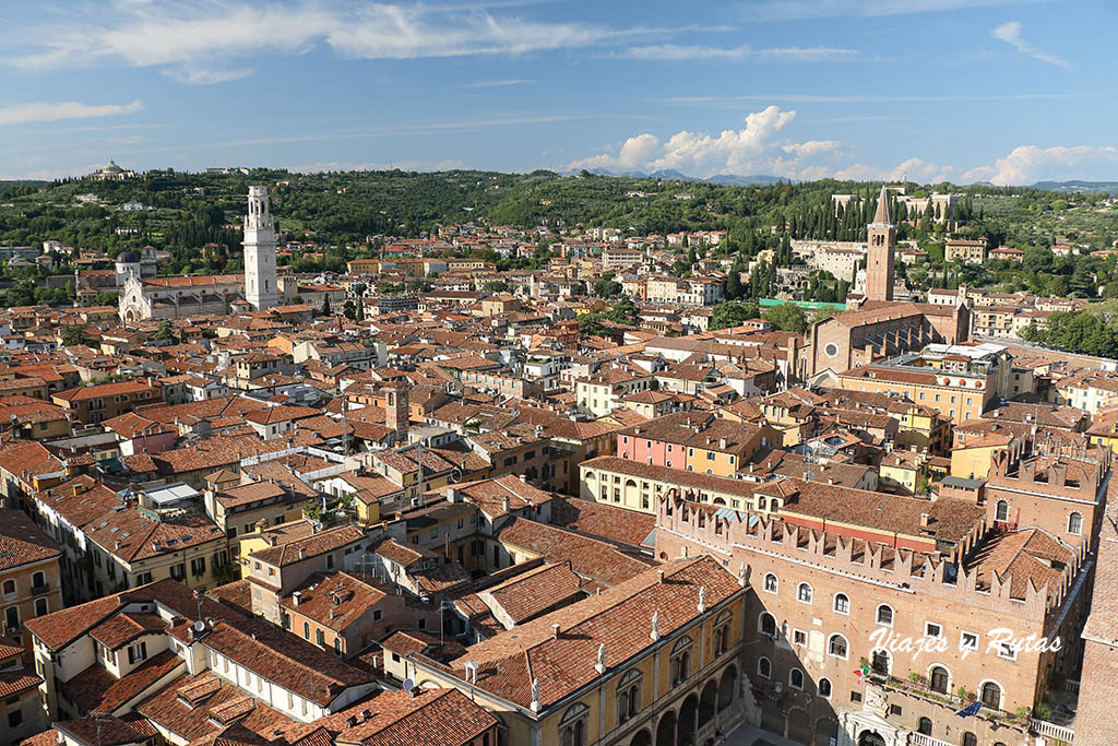 Vistas desde la torre Lamberti de Verona