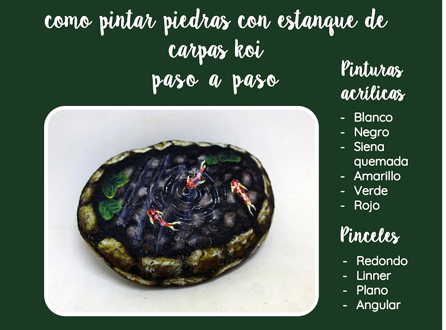COMO PINTAR PIEDRAS CON ESTANQUE DE CARPAS KOI