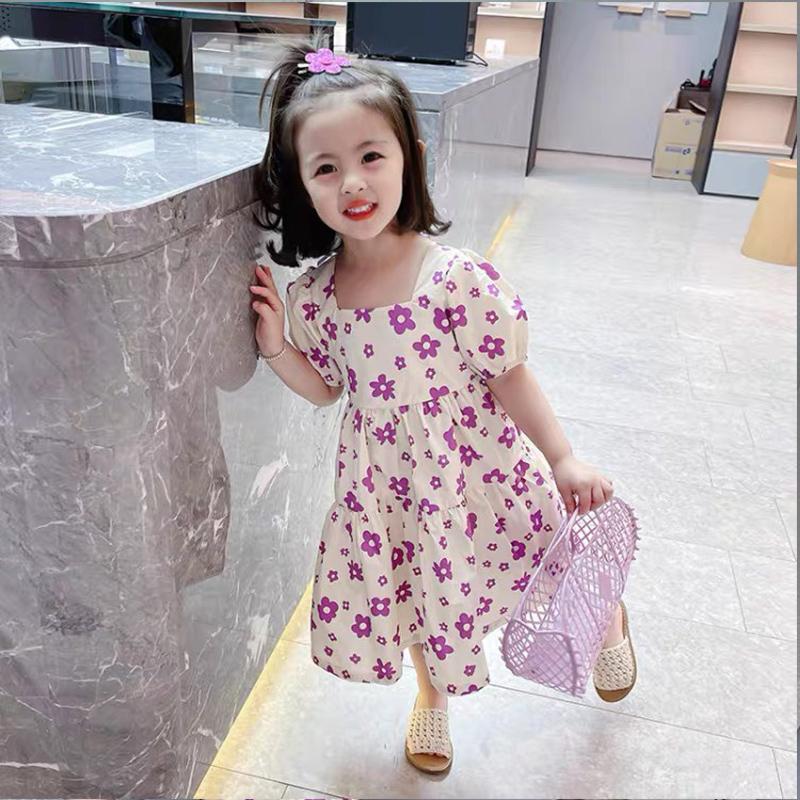 Váy Bé Gái Đũi Tằm Dáng Xoè Họa Tiết Hoa - BCOBI 157518 3 4 318