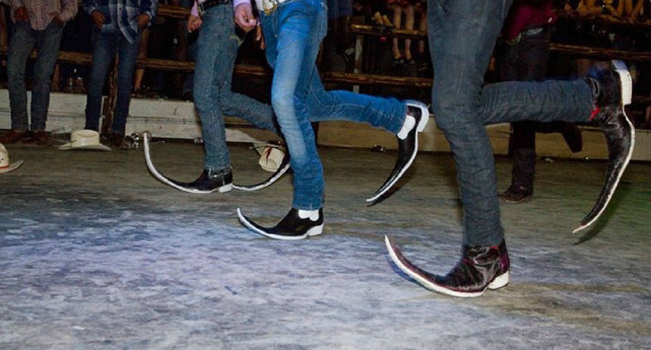 обувь с длинным носом.