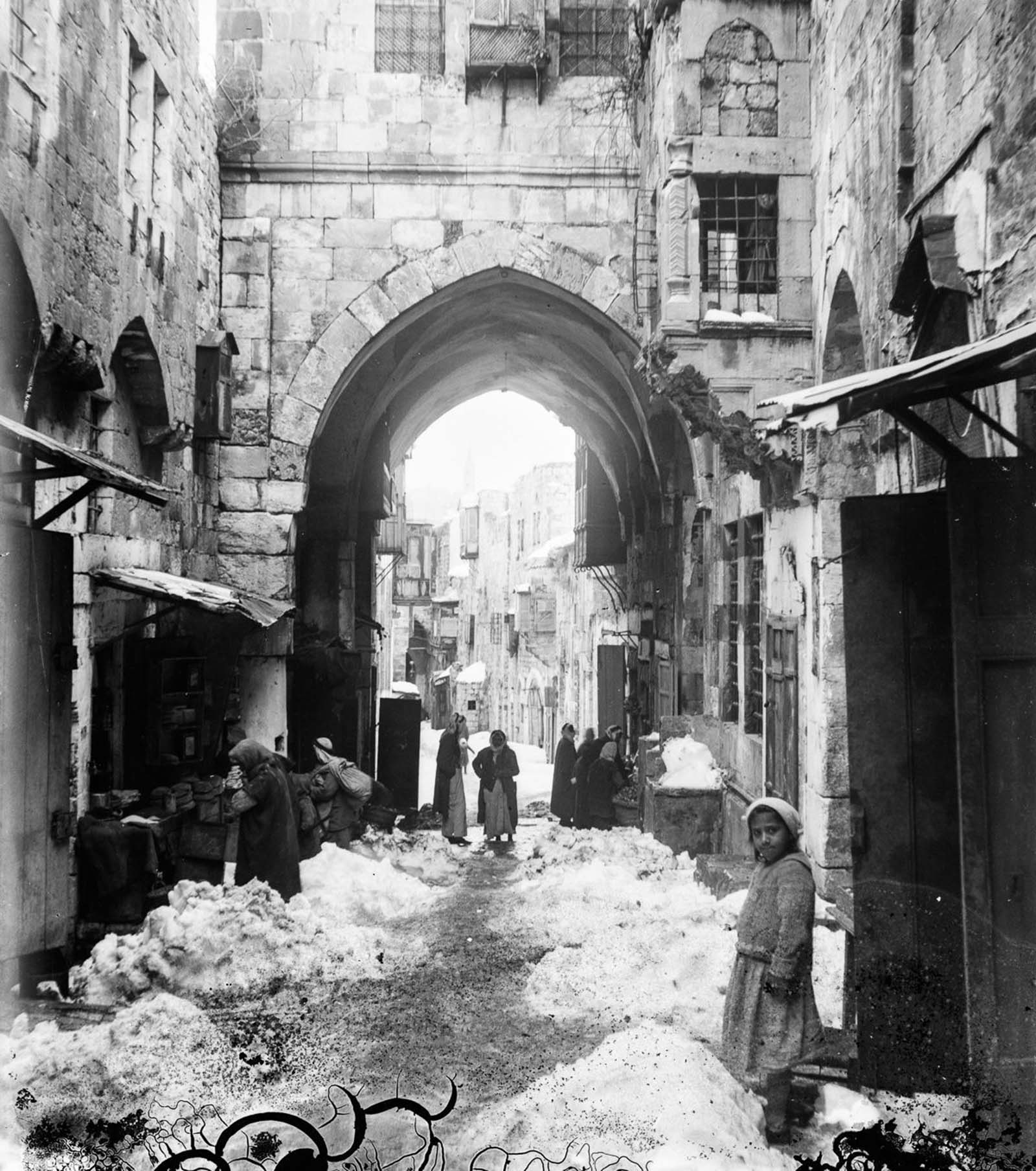 Jerusalem in snow, 1921