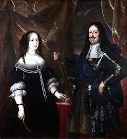 Vittoria and her husband, Ferdinando II de' Medici,  also by Sustermans, probably painter in around 1660