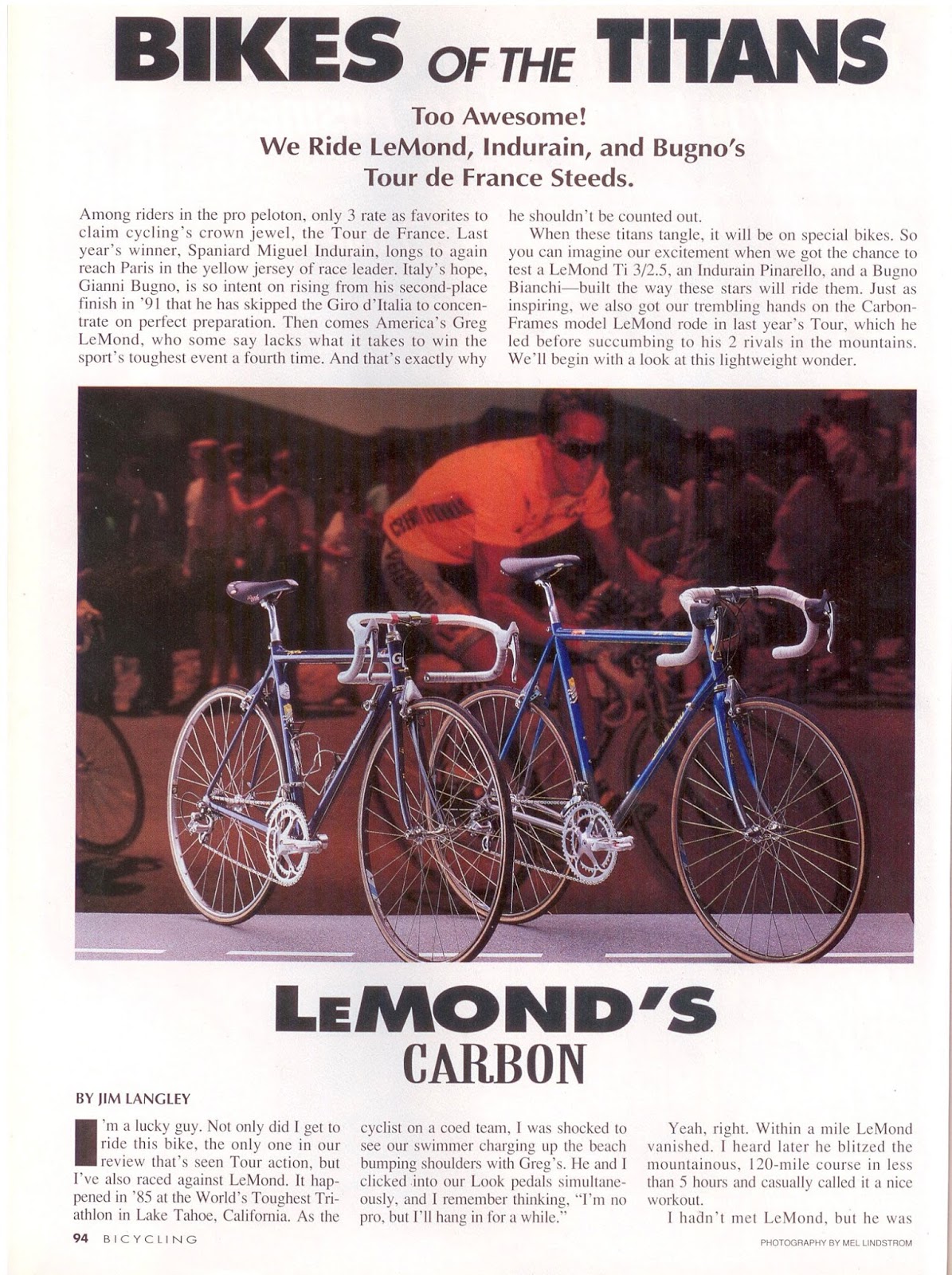 Velosepia Greg LeMond Ti3/2.5GL Vintage Titanium Road Bicycle 1991