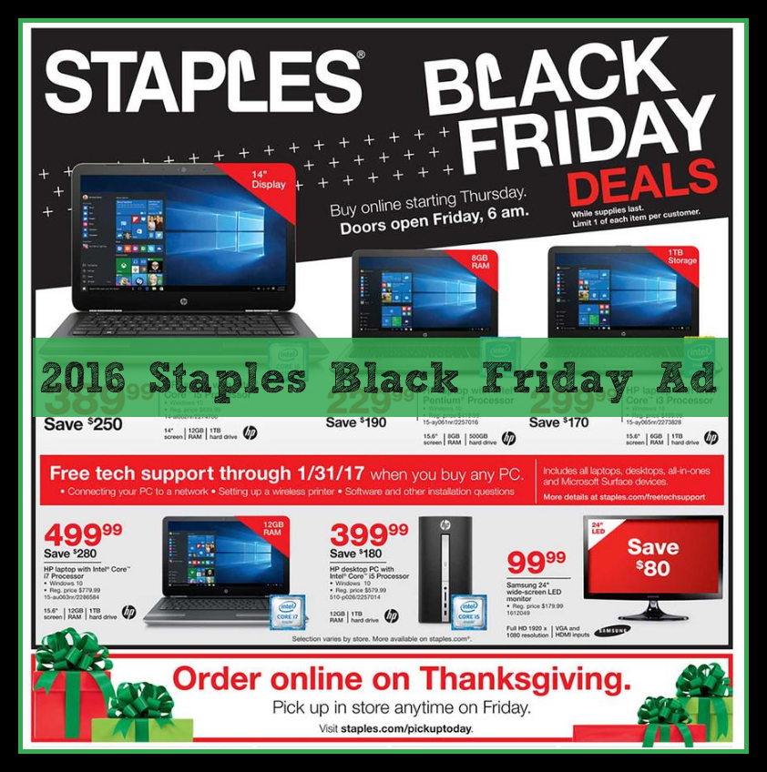 Staples 2016 Black Friday Ad Now Online
