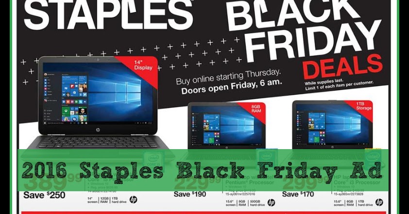 Staples 2016 Black Friday Ad Now Online