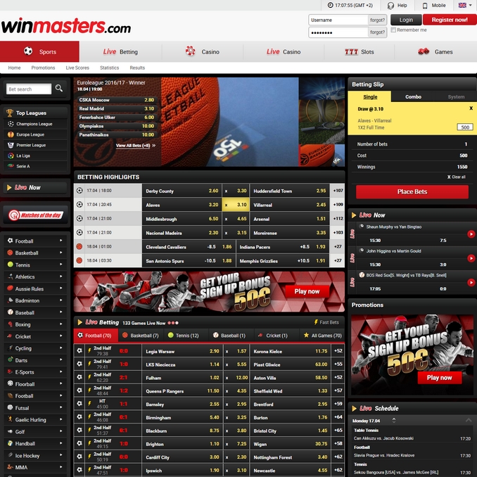 Winmasters Screen