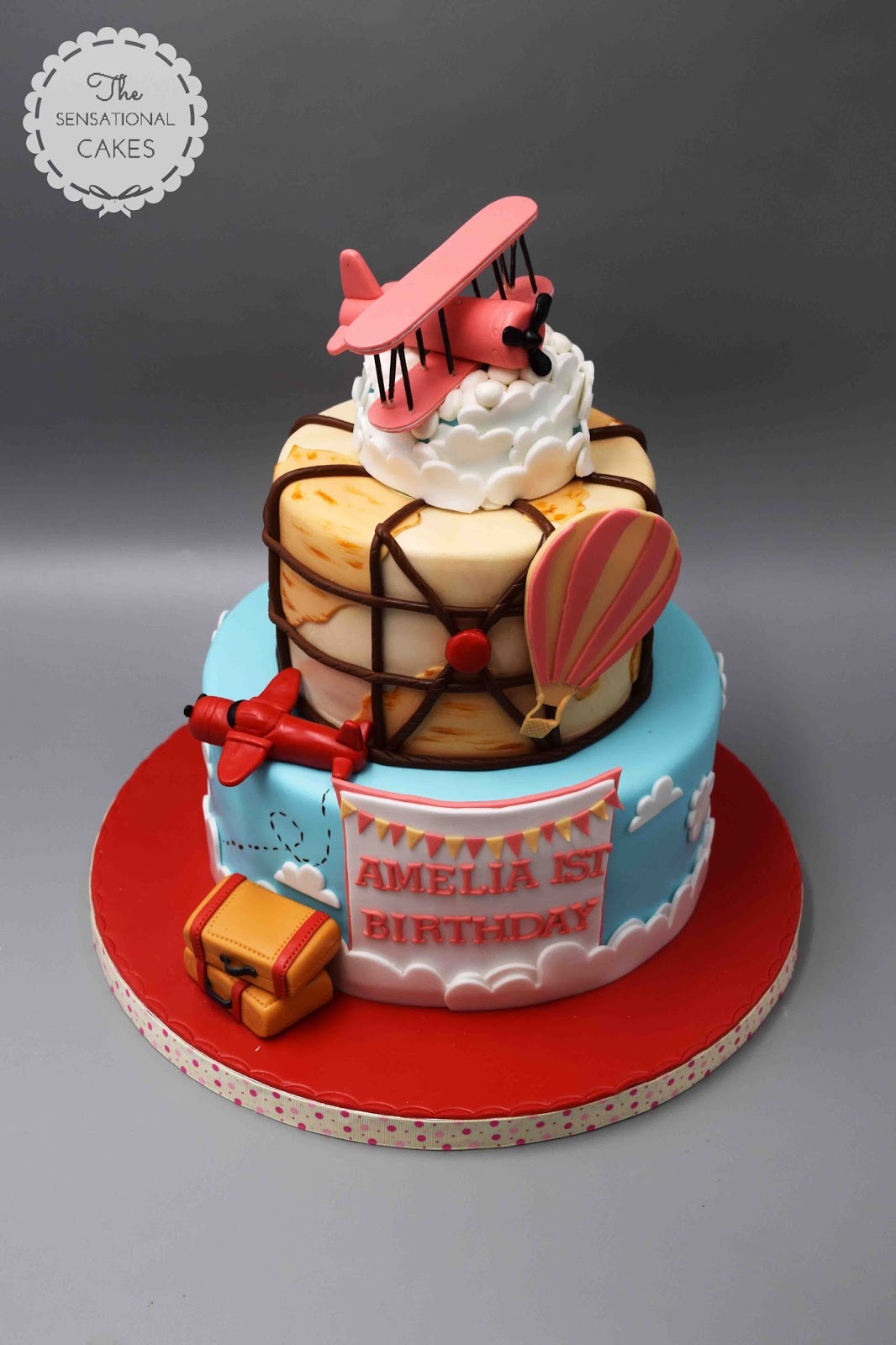 The Sensational Cakes Amelia Earheart Theme Inspired 3D Cake Singapore