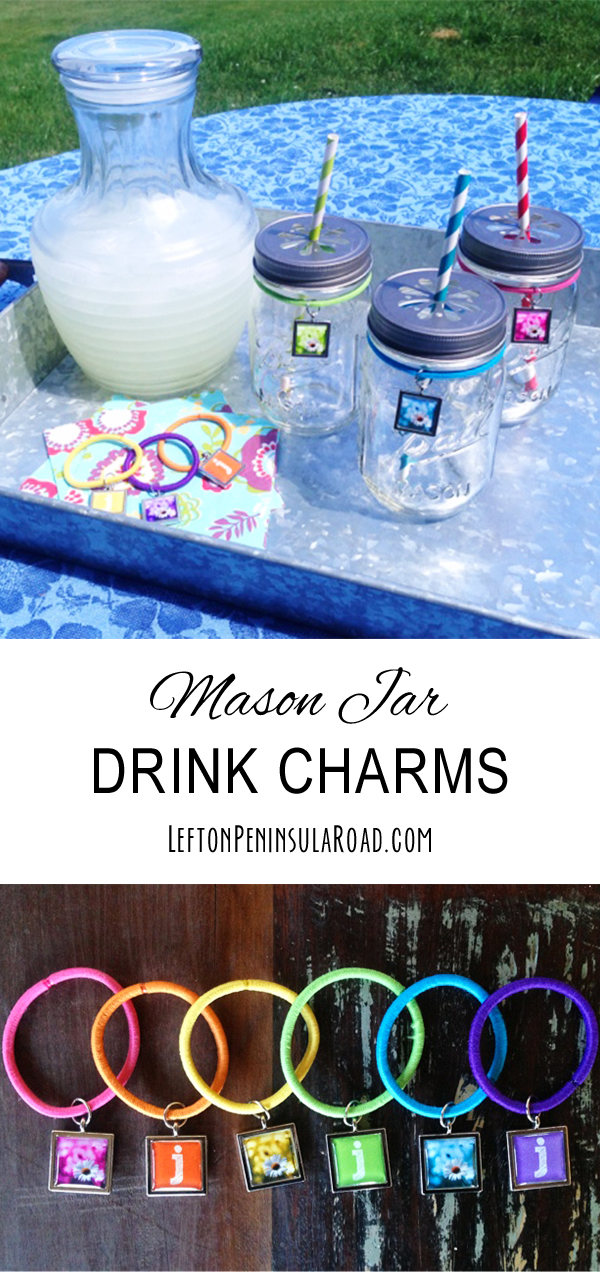 Summer Colors Mason Jar Charms Left on Peninsula Road