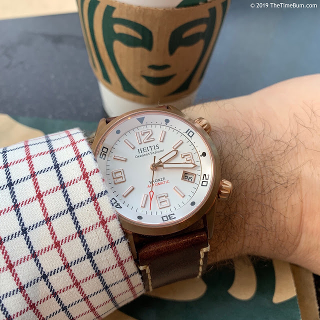 Heitis Okeanos Bronze white wrist
