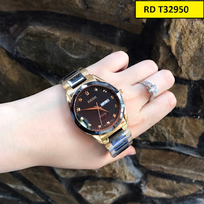 Đồng hồ đeo tay RD T32950 mặt tròn dây đá ceramic đen đẹp xuất sắc
