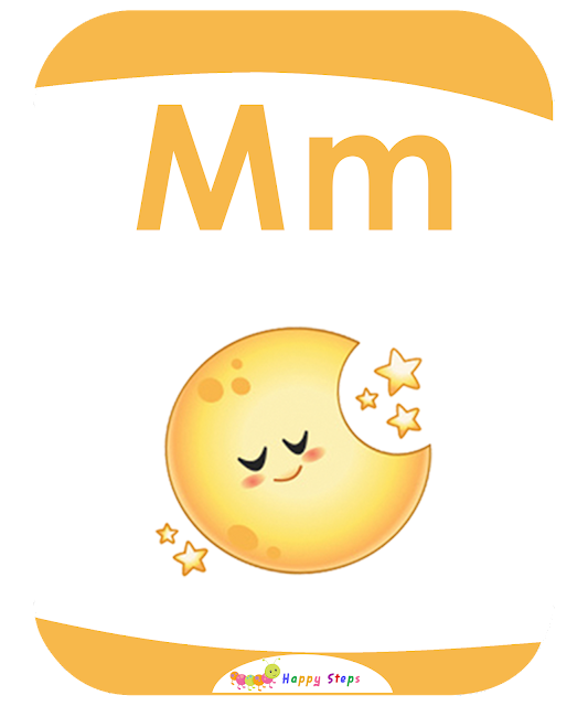 Letter M - Moon  Flashcards
