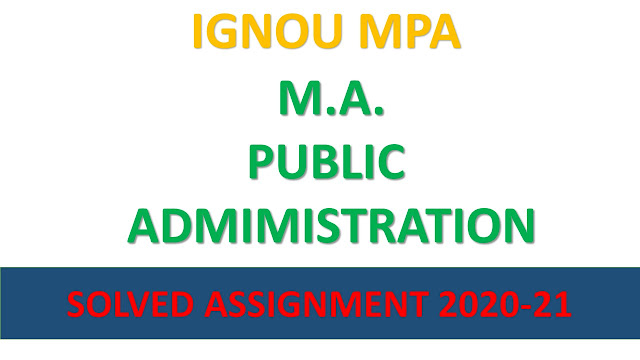 MPA Solved Assignment 2020-21