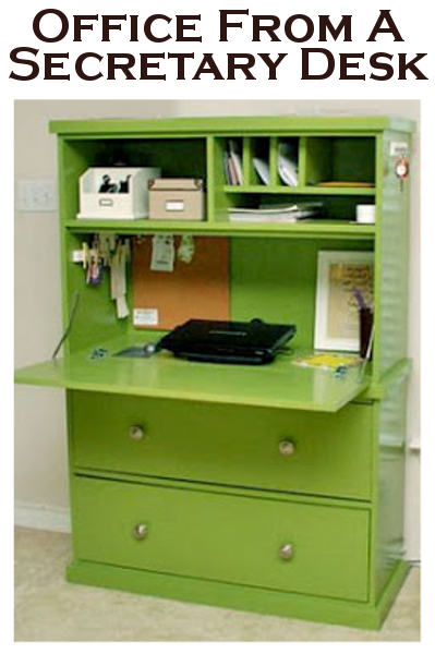 Diy Home Sweet Home Office From A Secretary Desk
