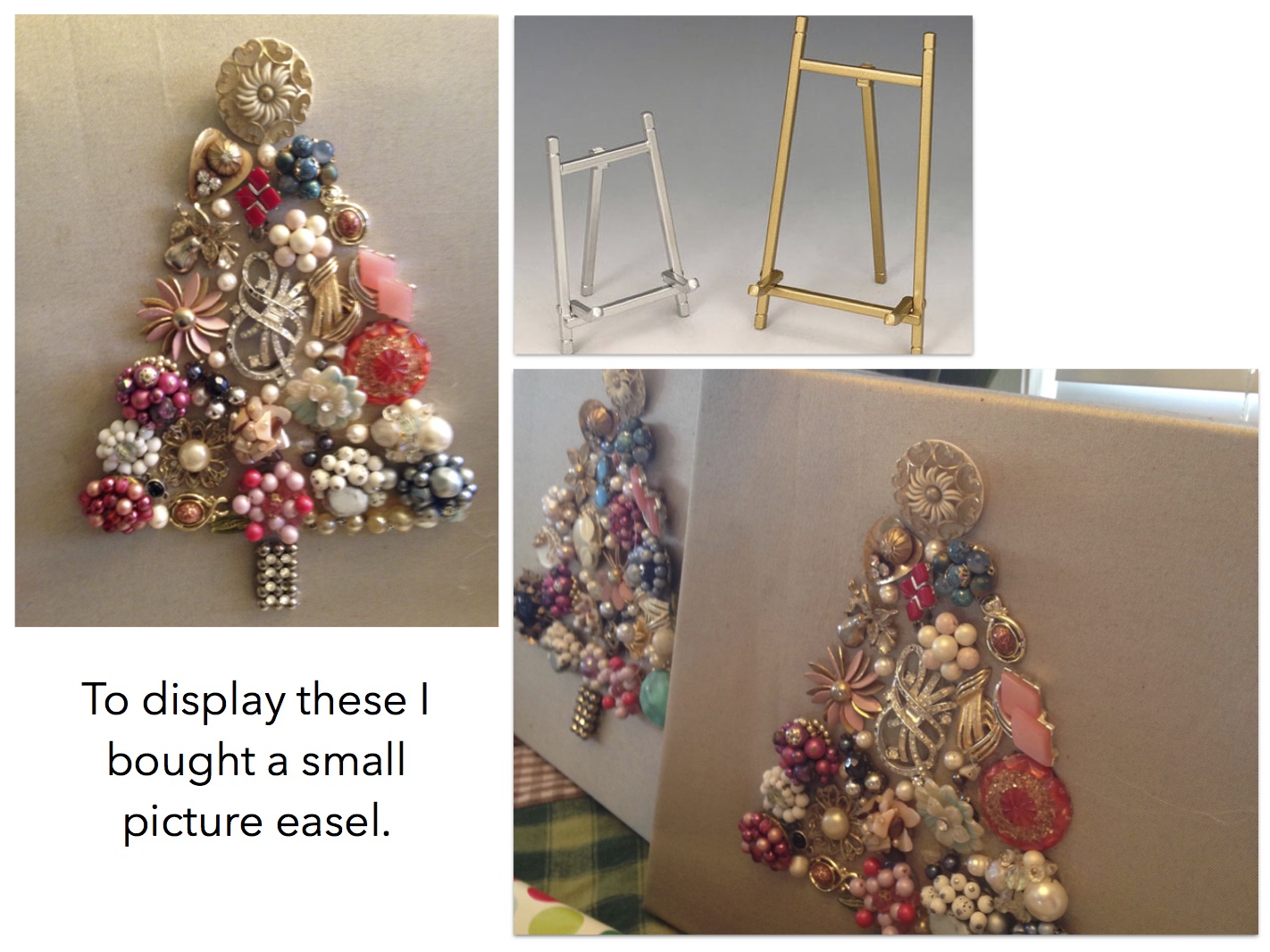 DIY Vintage Jewelry Christmas Tree B. B.