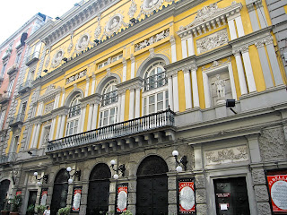 The historic and beautiful Teatro Bellini in Via Vincenzi Bellini in central Naples