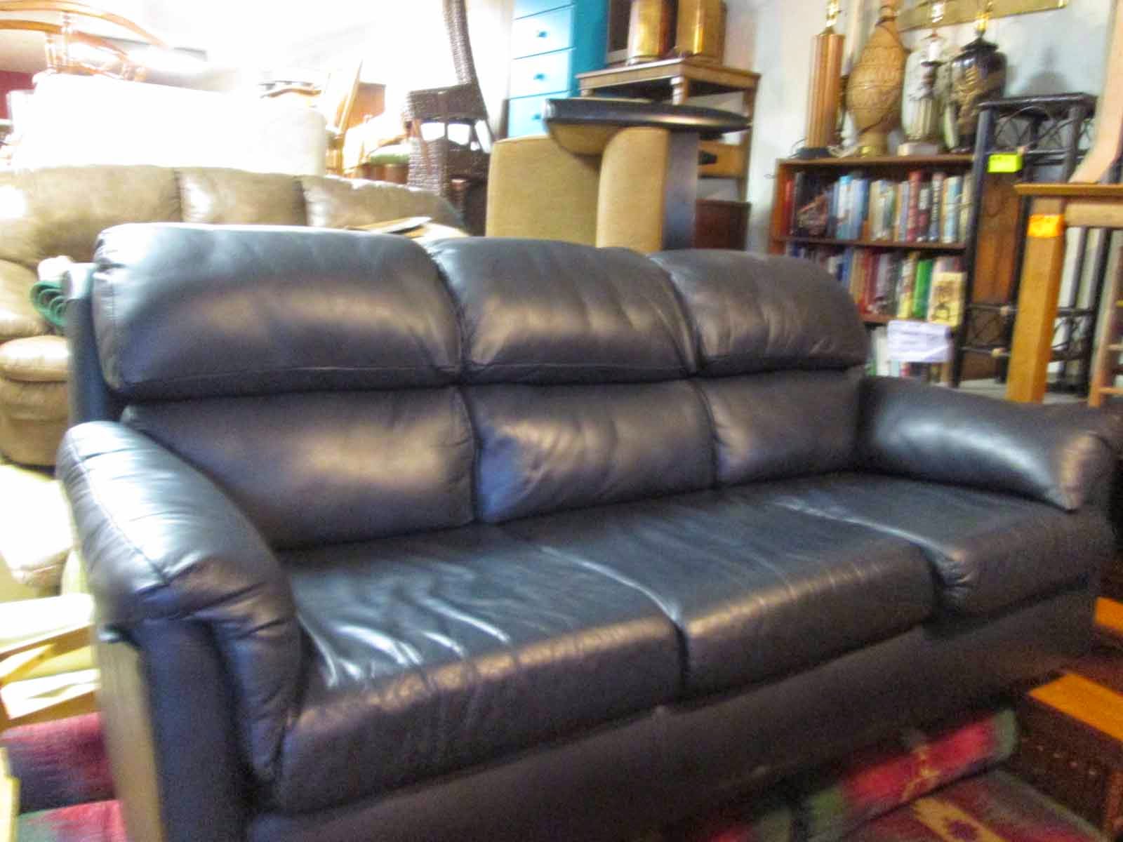 UHURU FURNITURE & COLLECTIBLES SOLD Indigo Leather Factory Sofa 225
