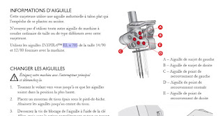 aiguilles surjeteuse recouvreuse 