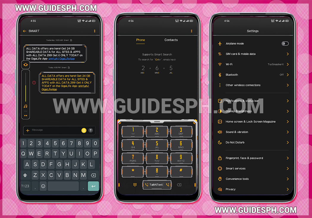 Golden Black Theme Oppo and Realme Android Version 10 ColorOS 7