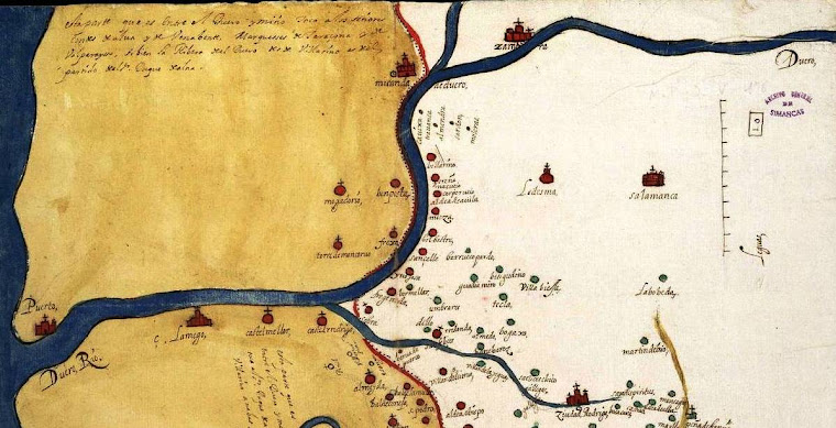 Mapa de La Ribera del Duero de Salamanca en 1641